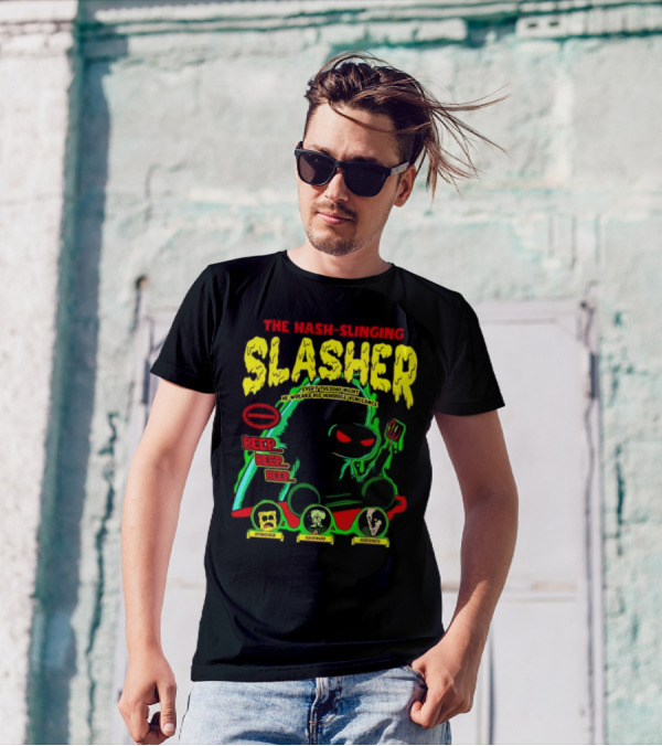 The Hash-Slinging Slasher Every Tuesday Night Beep Beep Featuring Spongebob Squidward Nosferatu T-Shirt