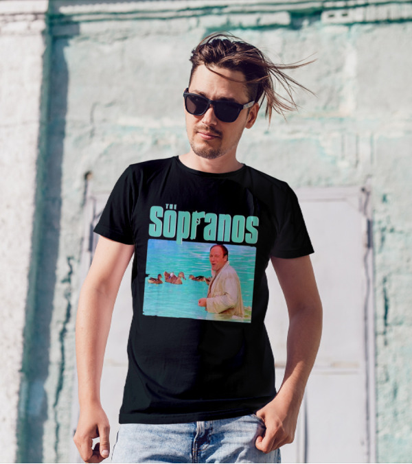 The Sopranos Tony In Water With Birds T-Shirt