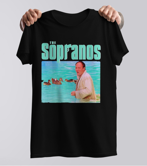 The Sopranos Tony In Water With Birds T-Shirt