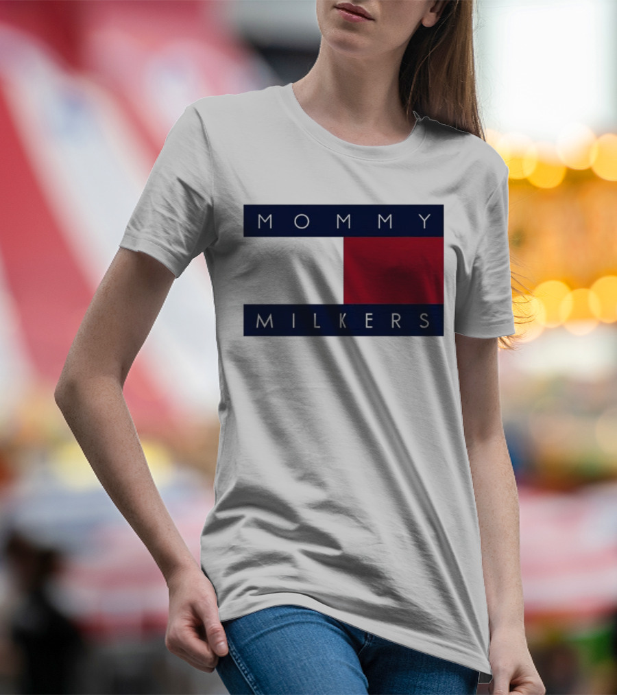 Trending Mommy Milkers Logo Parody Concept T-Shirt