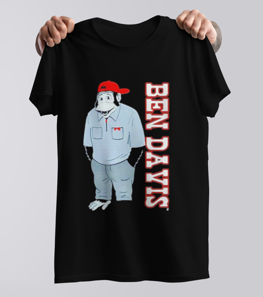 BEN DAVIS Monkey In Red Cap And Workwear T-Shirt