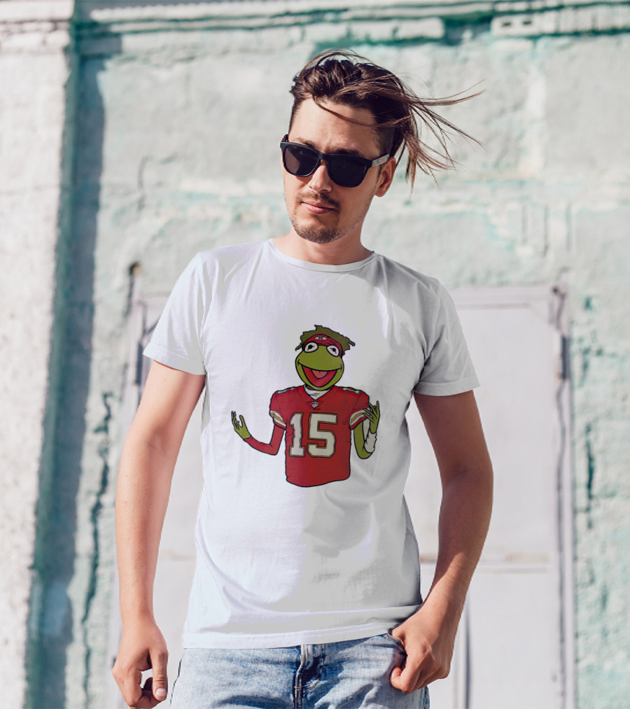 Chiefs Patrick Mahomes Kermit The Frog 15 Jersey T-Shirt