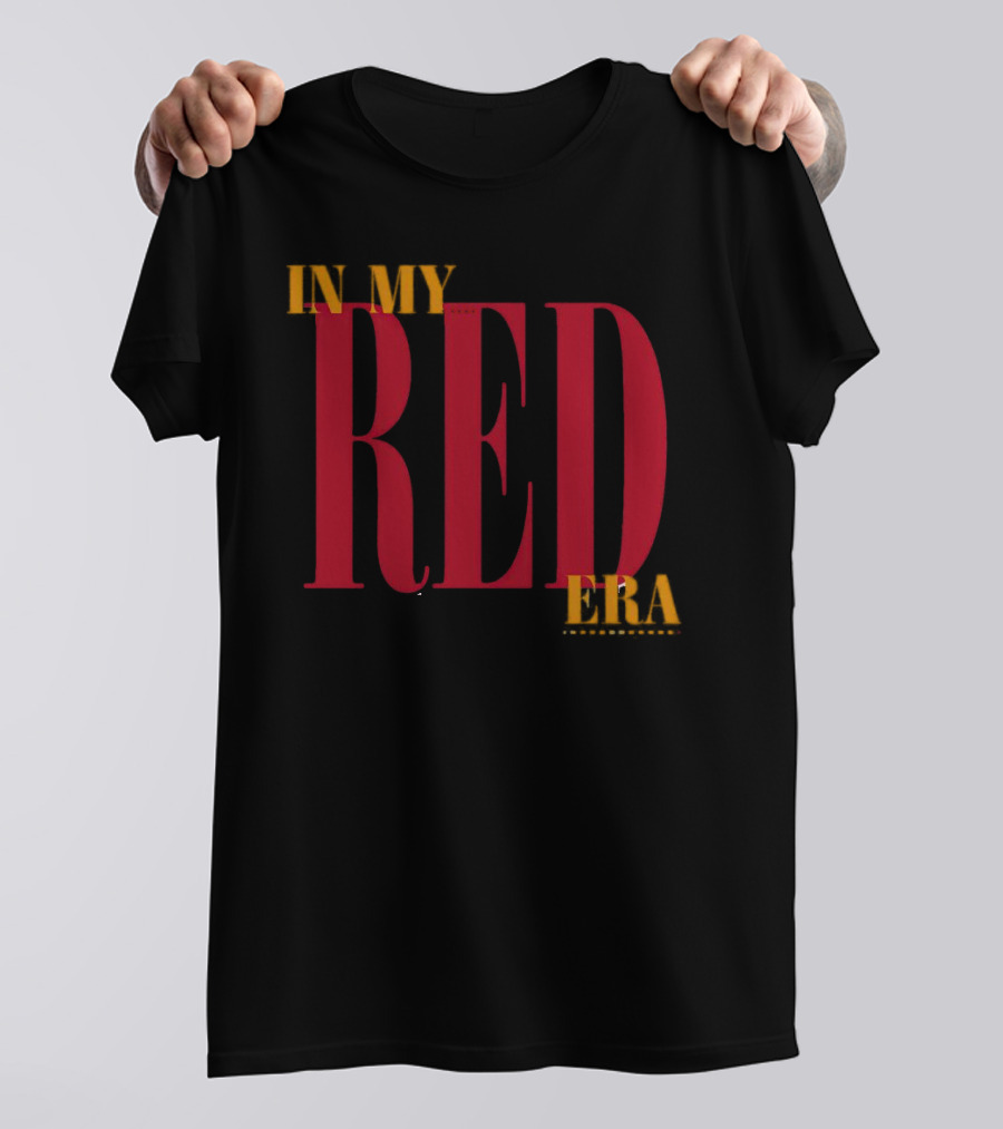 In My Red Era Taylor Swift Inspired Typography T-Shirt