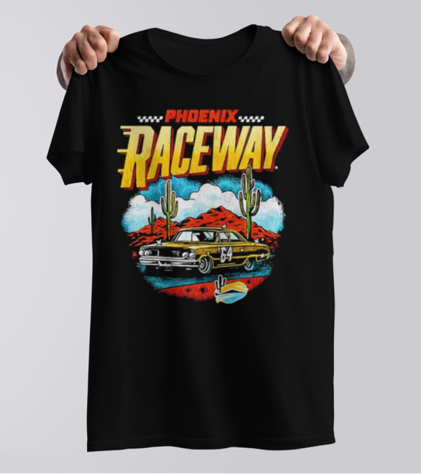 Phoenix Raceway Vintage Car Desert Scene Number 64 T-Shirt
