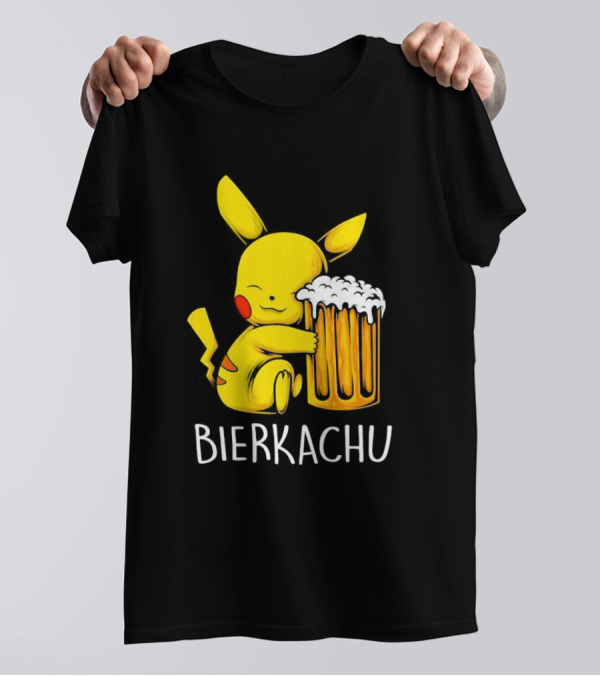 Pokemon Pikachu Bierkachu With Beer Mug T-Shirt
