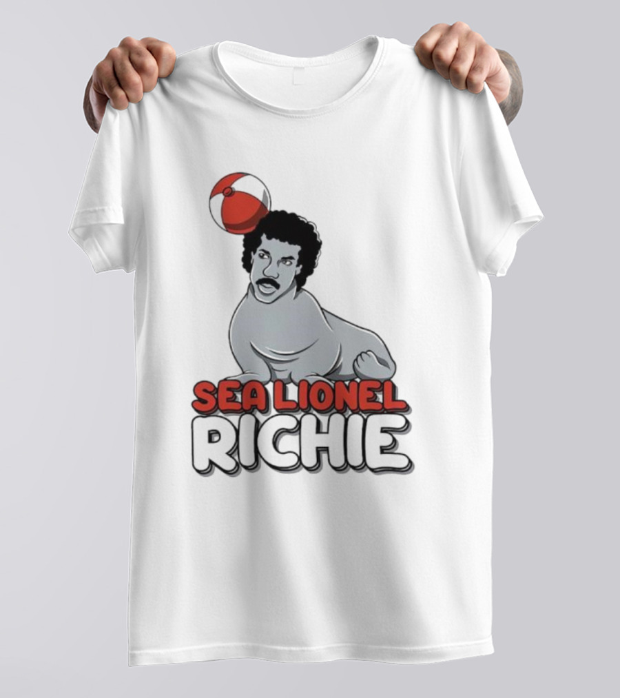 Sea Lionel Richie Beach Ball Animal Character T-Shirt