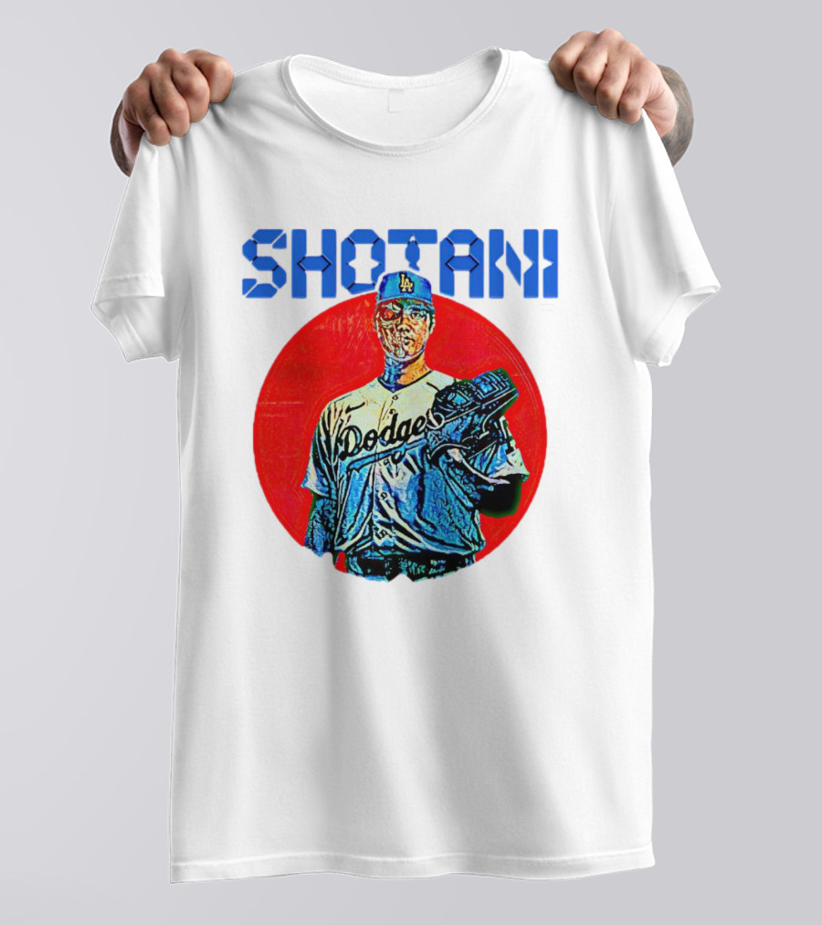 SHOTANI 17 Dodgers Japanese Flag T-Shirt