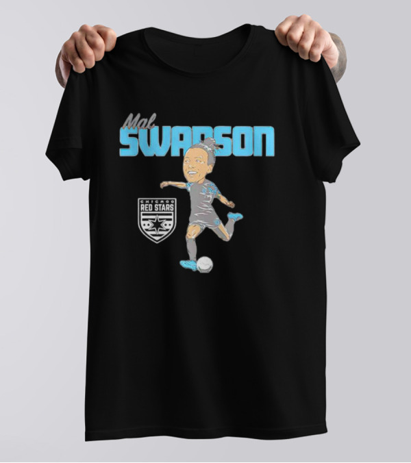Mal Swanson Chicago Red Stars Soccer Caricature T-Shirt