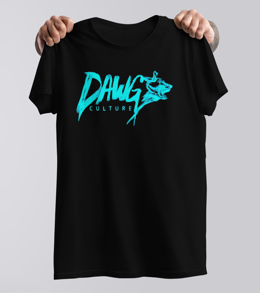 Dawg Culture Bold Athletic Spirit With Fierce Blue Dog T-Shirt