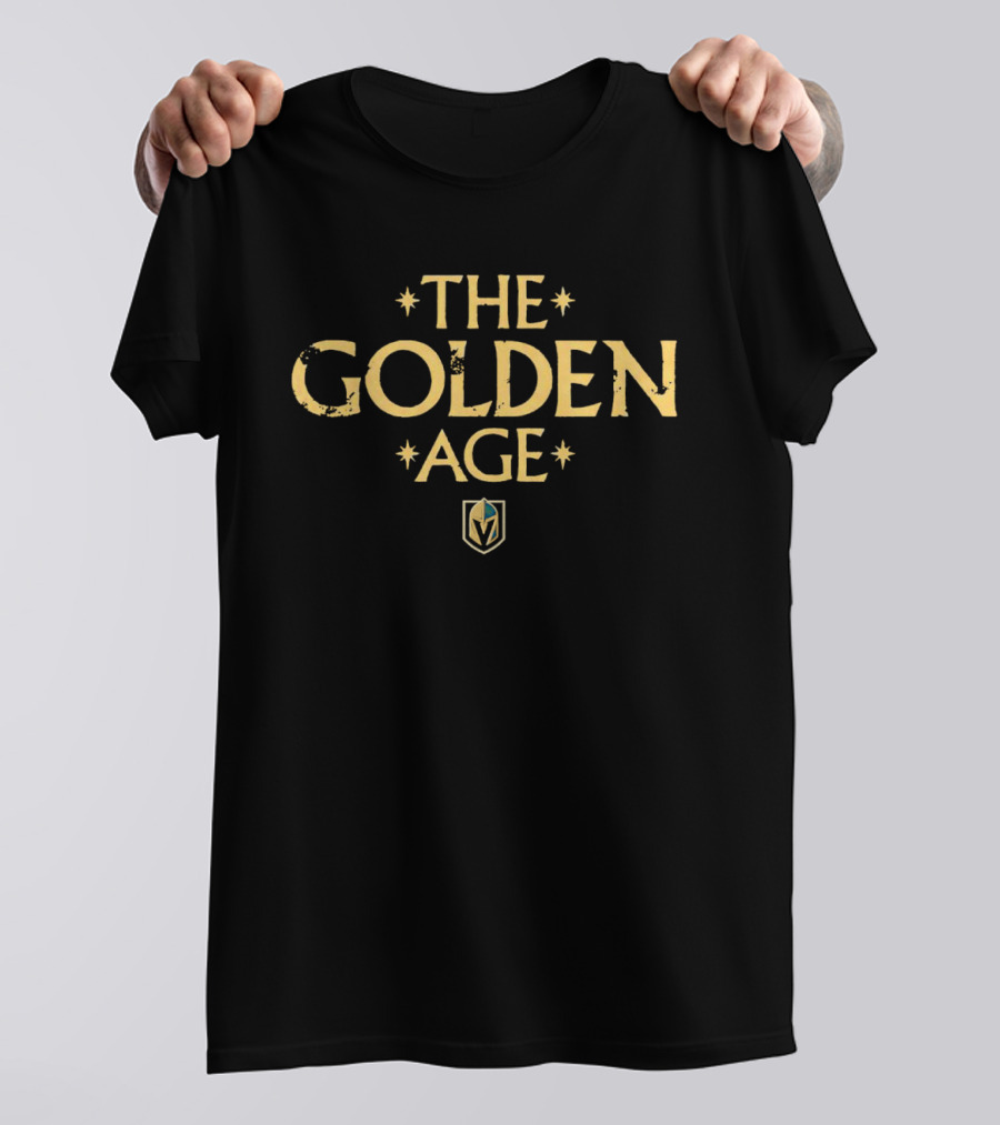 Vegas Golden Knights The Golden Age Logo Stars T-Shirt