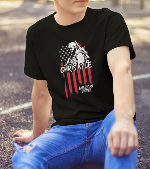 Chris Kyle American Sniper CK Flag T-Shirt
