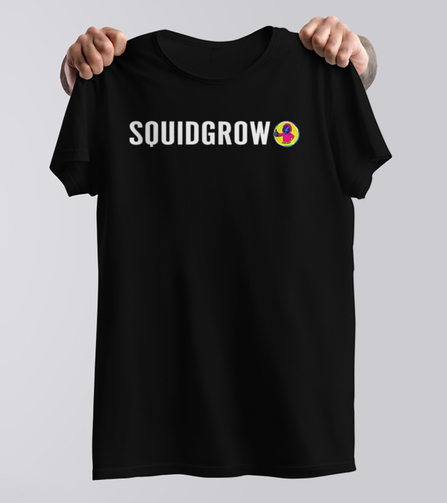 SQUiDGROW Bad Anthony Logo With Cartoon Character In Red And Yellow Circle T-Shirt