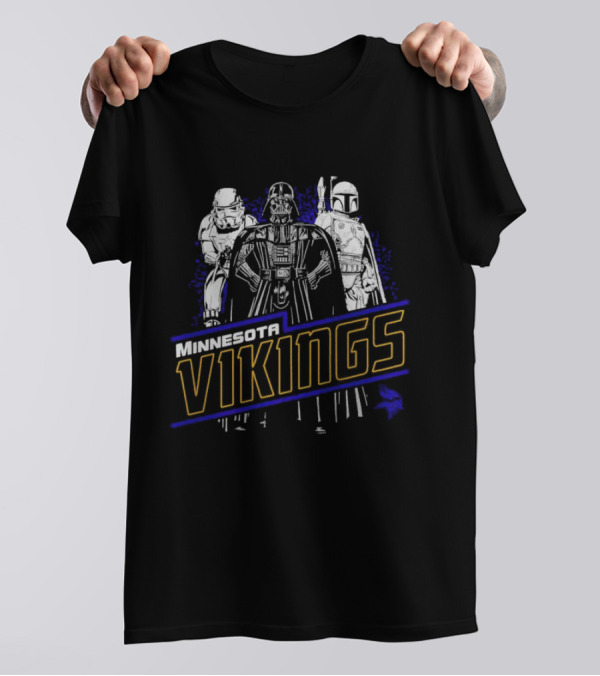 Minnesota Vikings Darth Vader Galactic Empire NFL Crossover T-Shirt