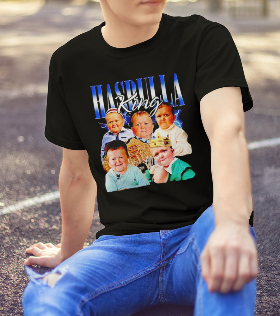 HASBULLA King Picture Collage With Crown And Championship Belt T-Shirt
