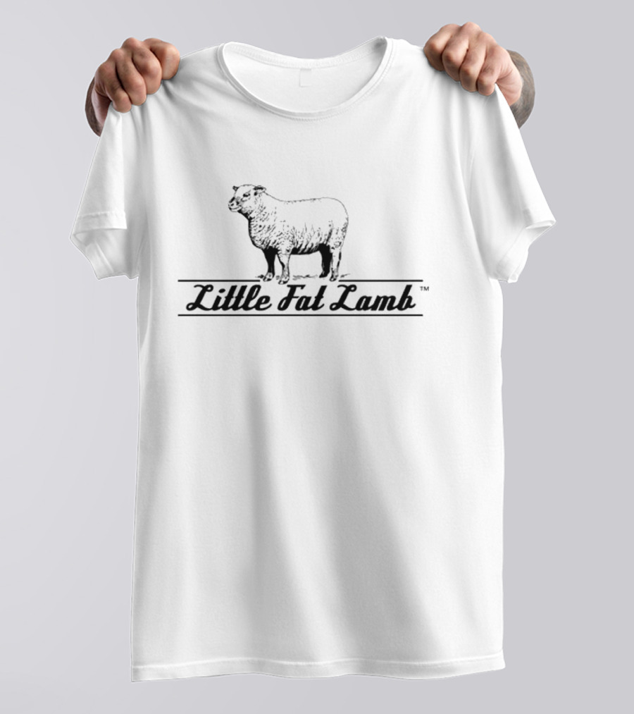 Little Fat Lamb Black Sheep Icon With Script T-Shirt