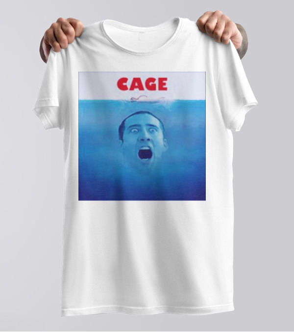 Cage Parody Jaws Nicolas Cage T-Shirt