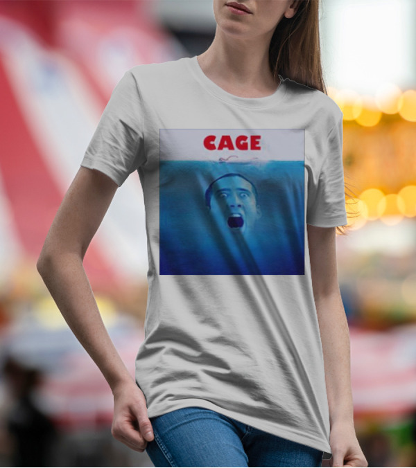 Cage Parody Jaws Nicolas Cage T-Shirt