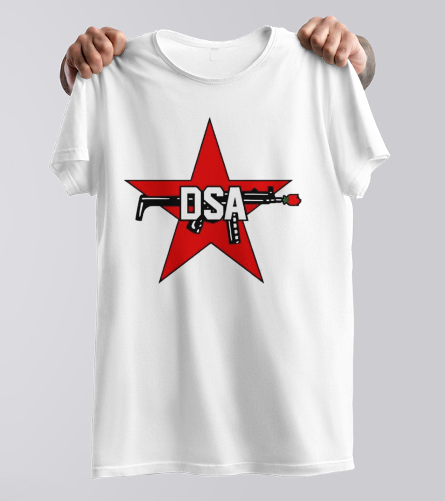 DSA Red Star Rifle Rose Emblem T-Shirt