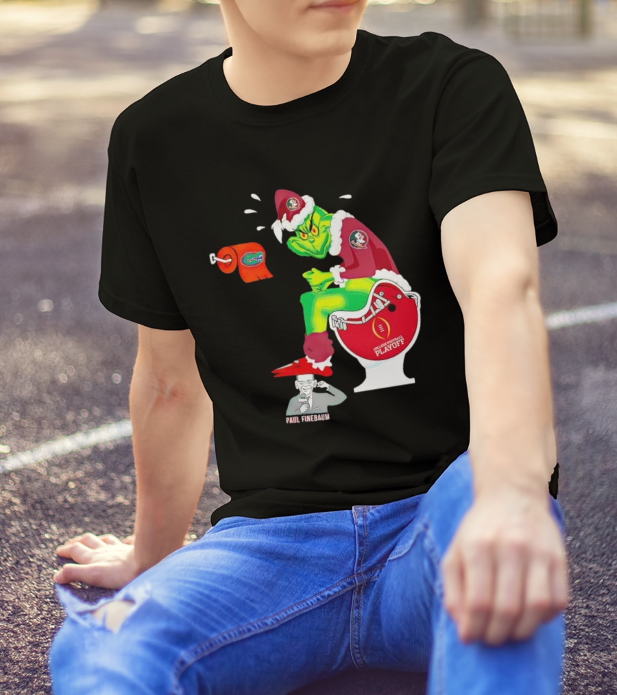 Grinch Florida State Seminoles College Football Playoff Toilet Helmet Paul Finebaum T-Shirt