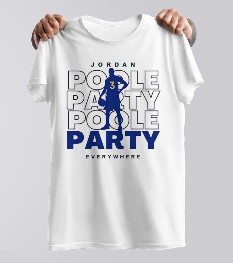 Jordan Poole Party Everywhere Number 3 T-Shirt