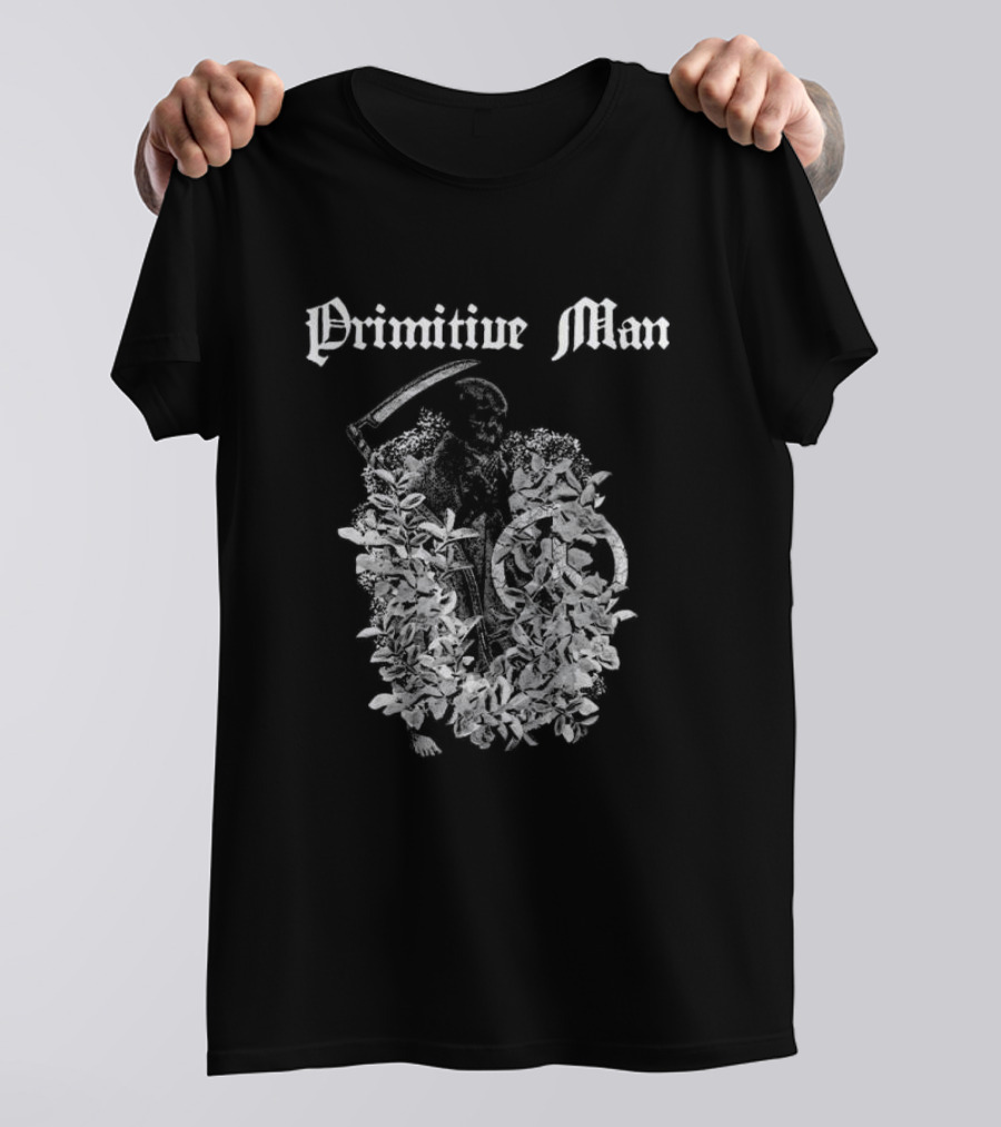 Primitive Man Grim Reaper Ancient Aesthetic T-Shirt
