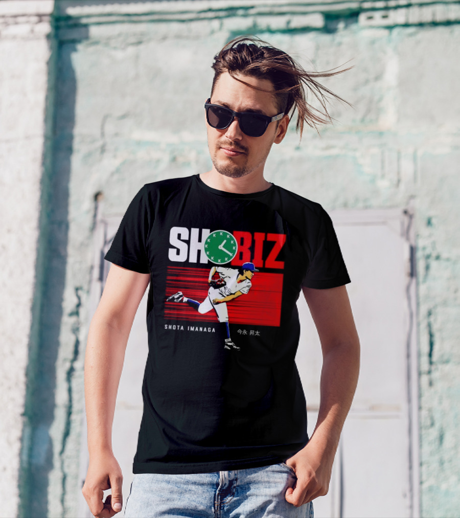 SHO BIZ Shōta Imanaga Pitching Los Angeles Dodgers K Clock T-Shirt