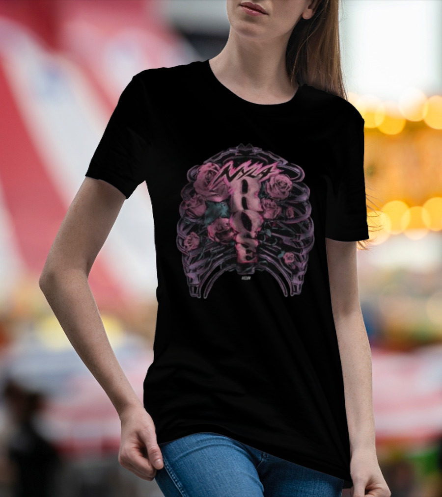 Nyla Rose Ribcage Roses Vibes T-Shirt