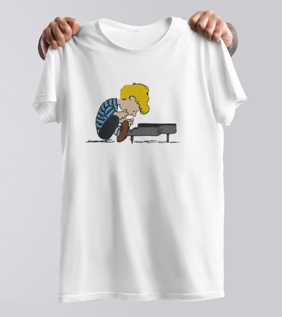 Peanuts Schroeder Piano Player Iconic Comic Strip Character T-Shirt