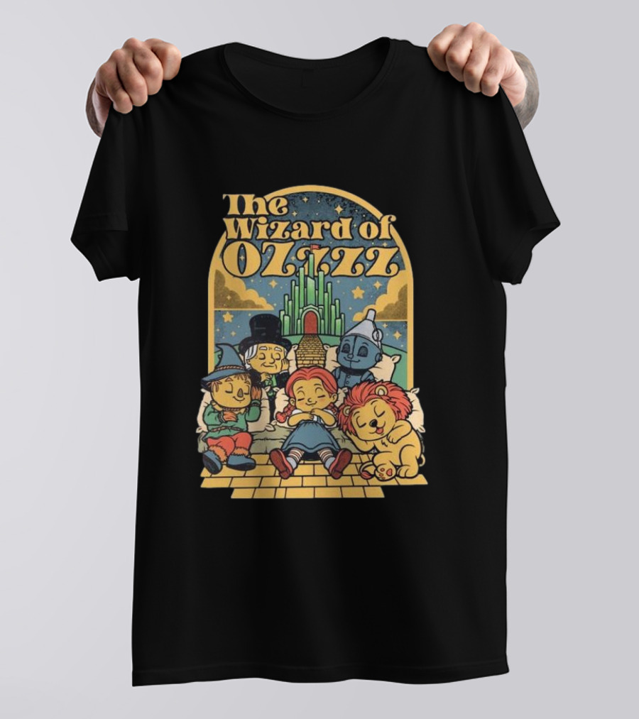 The Wizard Of Ozzzz All Characters Sleeping By Emerald City T-Shirt