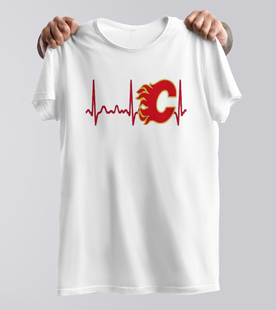 Calgary Flames Heartbeat T-Shirt