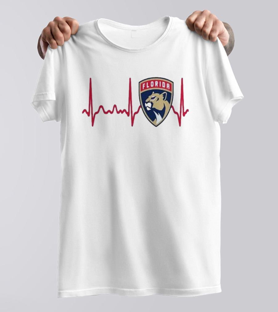 Florida Panthers Heartbeat Hockey T-Shirt