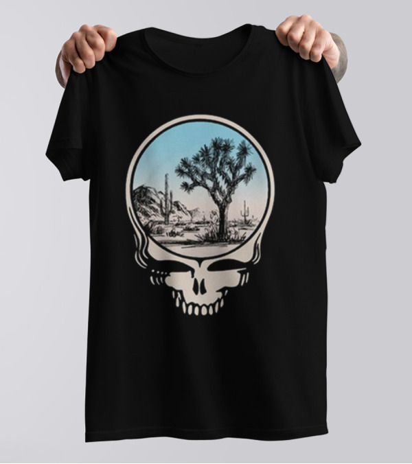 Grateful Dead Skull Desert Scene With Cacti And Joshua Tree T-Shirt