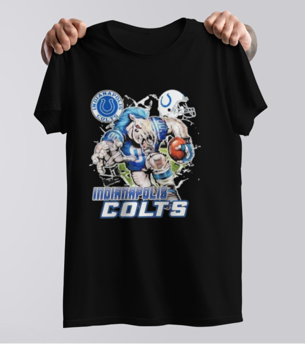 Indianapolis Colts Mascot Breaking Through Wall Vintage T-Shirt