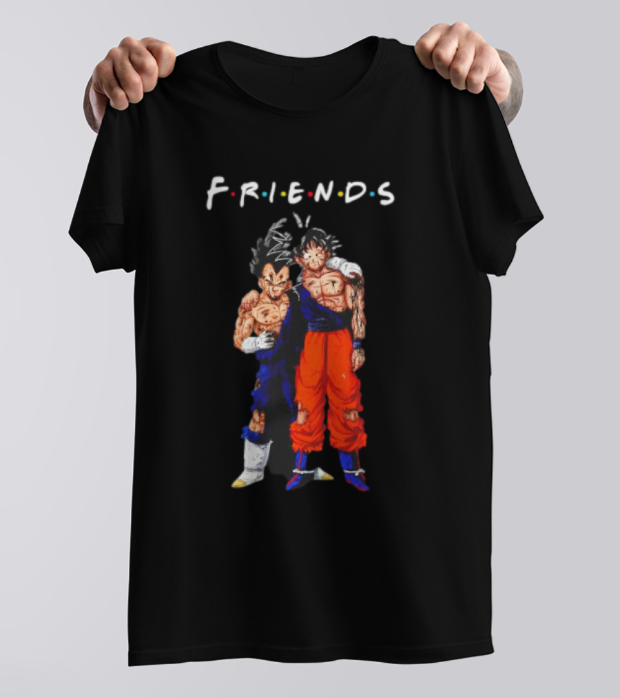 Goku And Vegeta FRIENDS TV Show Crossover T-Shirt
