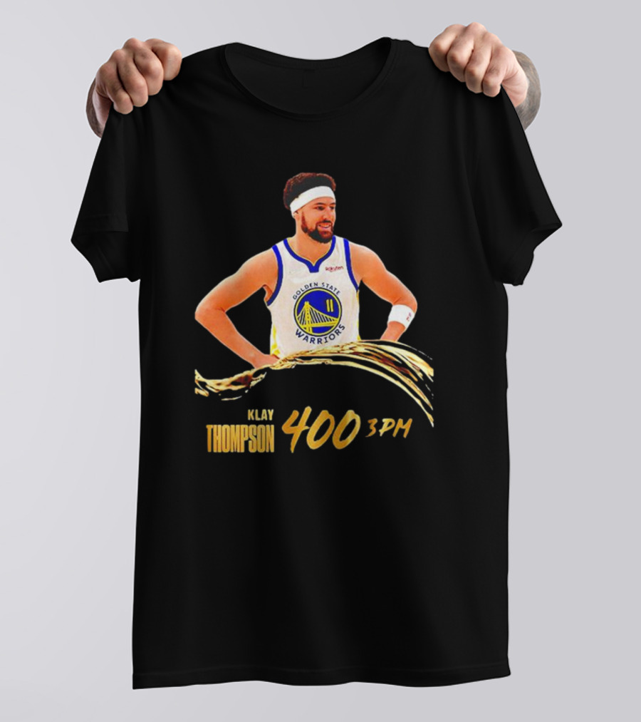 Klay Thompson 400 Three Pointers Golden State Warriors 3PM Gold Blooded T-Shirt