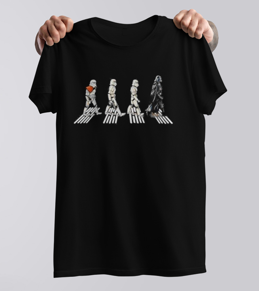 Nice Stormtrooper Darth Vader Star Wars Abbey Road Walkers T-Shirt