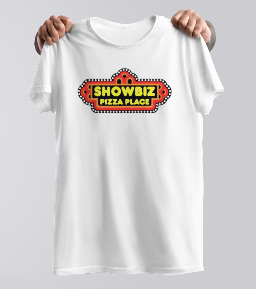 Showbiz Pizza Place Retro Neon Sign T-Shirt