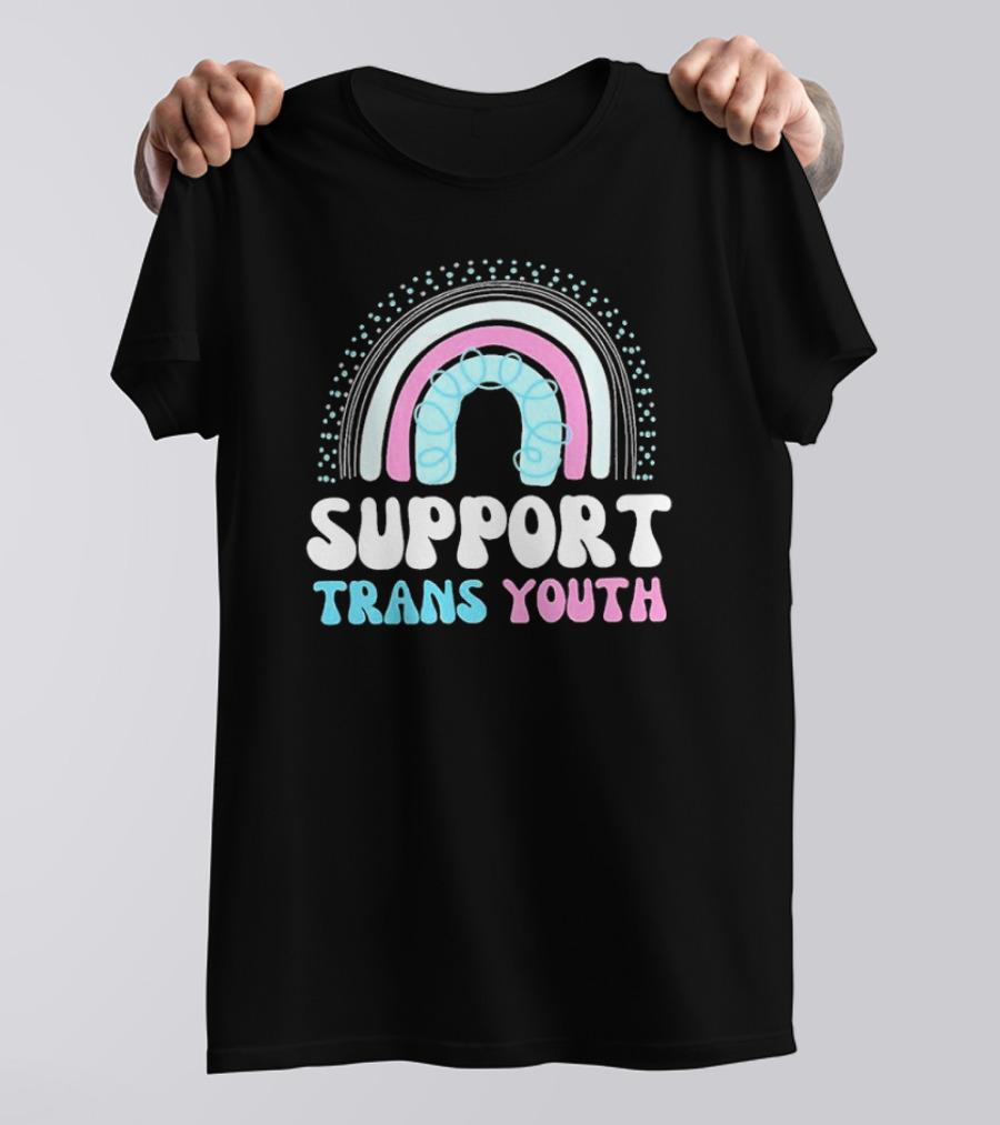 Support Trans Youth Rainbow Rights Ally Pride T-Shirt