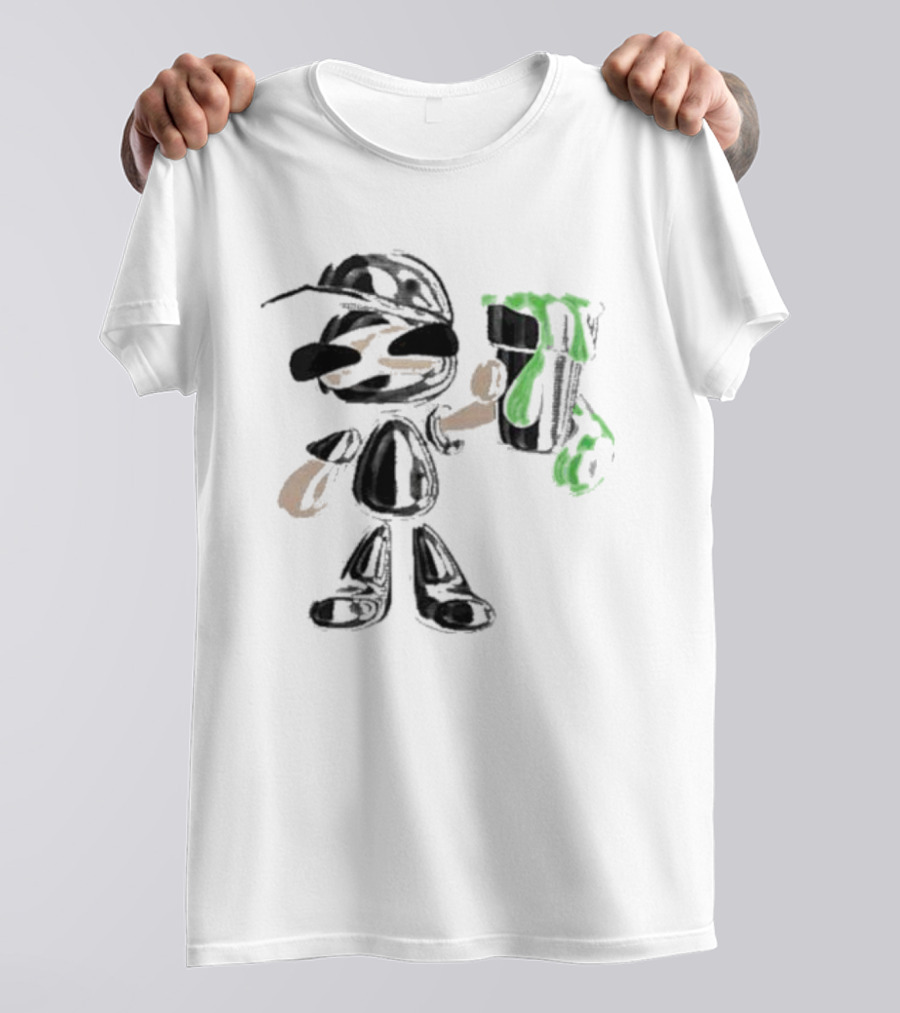 Twizzy Rich Luh Crankem Graffiti Character With Green Paint Can T-Shirt