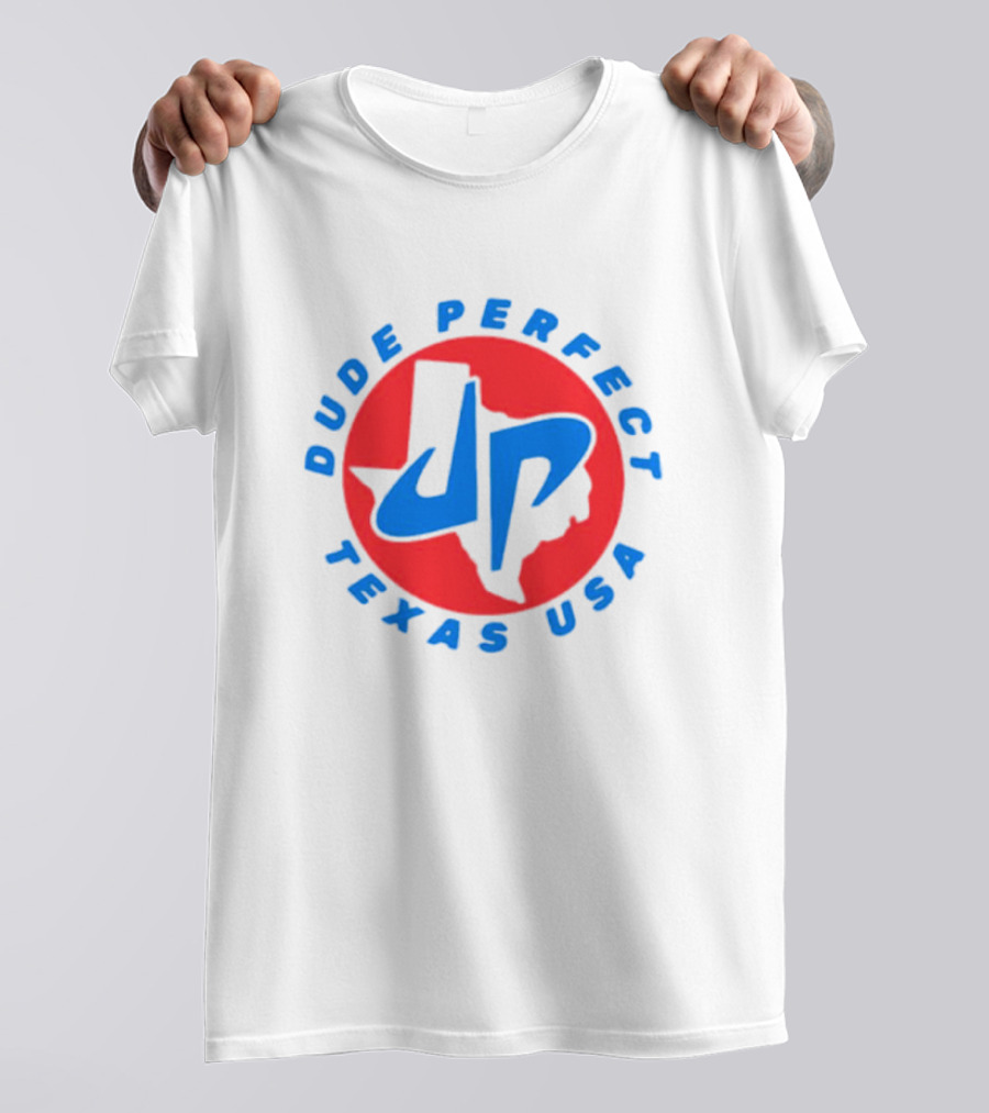 Dude Perfect JP Logo Texas USA Red Black Blue T-Shirt