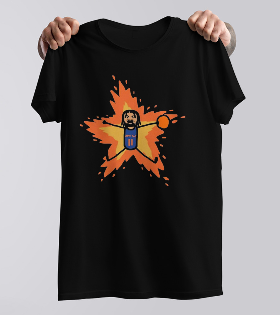 New York Knicks Jalen Brunson Supernova Burst With Basketball Star Explosion T-Shirt