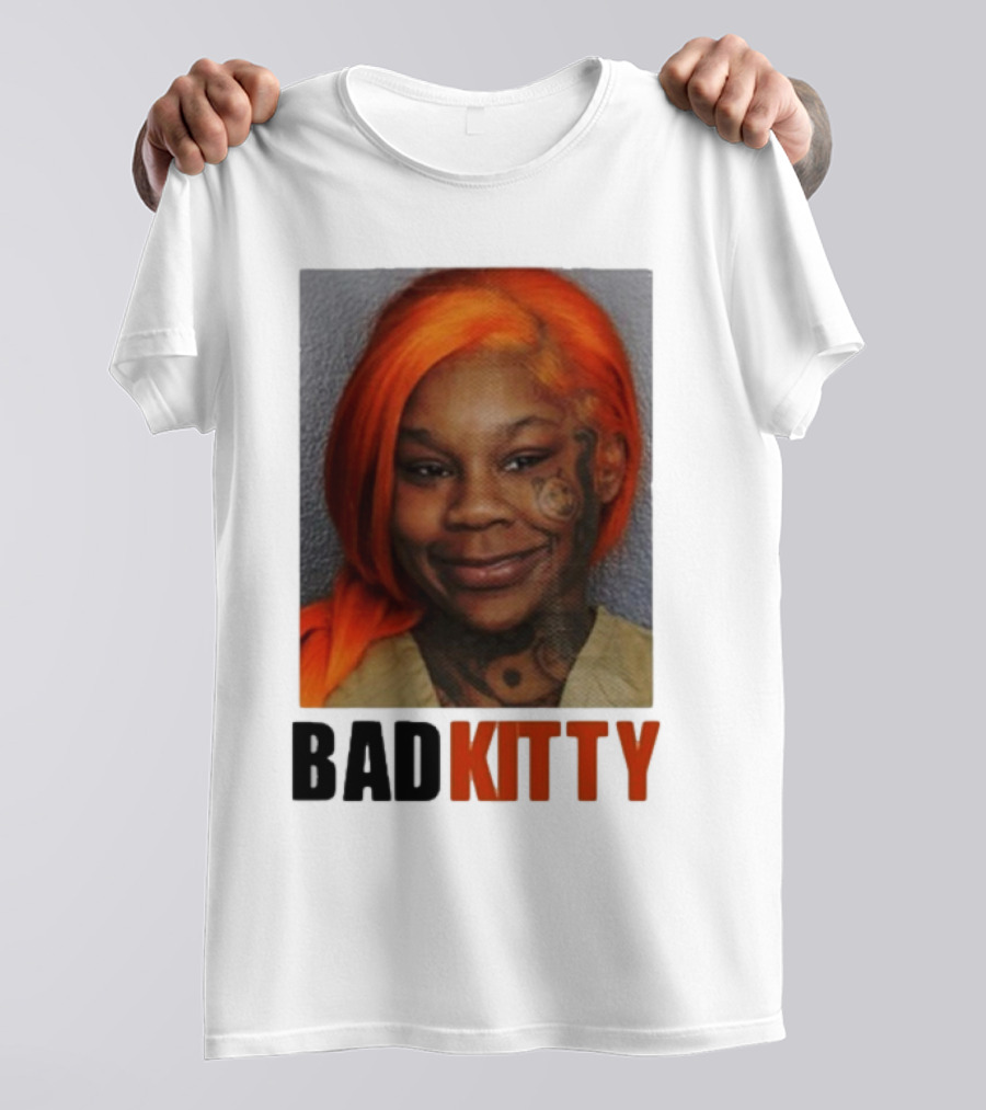 Sukihana Bad Kitty Orange Hair Mugshot T-Shirt