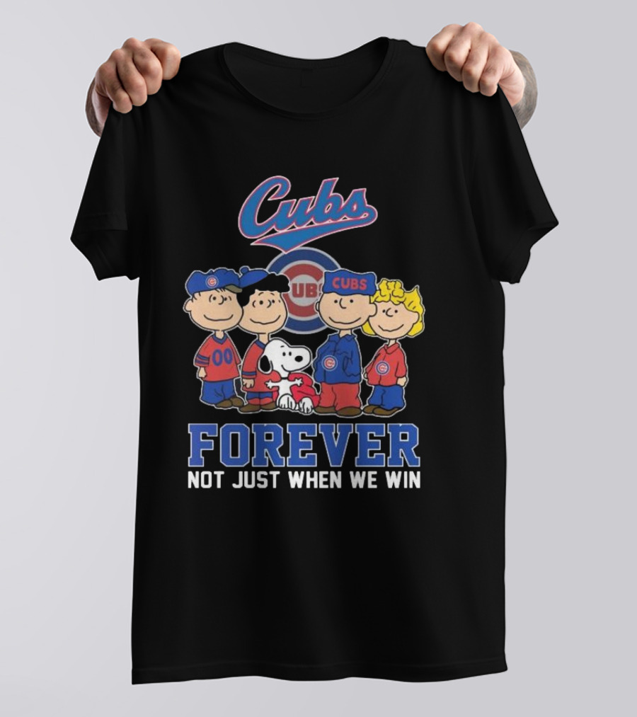 Cubs Snoopy And Friends Forever Not Just When We Win T-Shirt