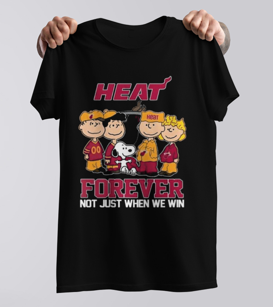 Miami Heat Snoopy And Friends Forever Not Just When We Win T-Shirt