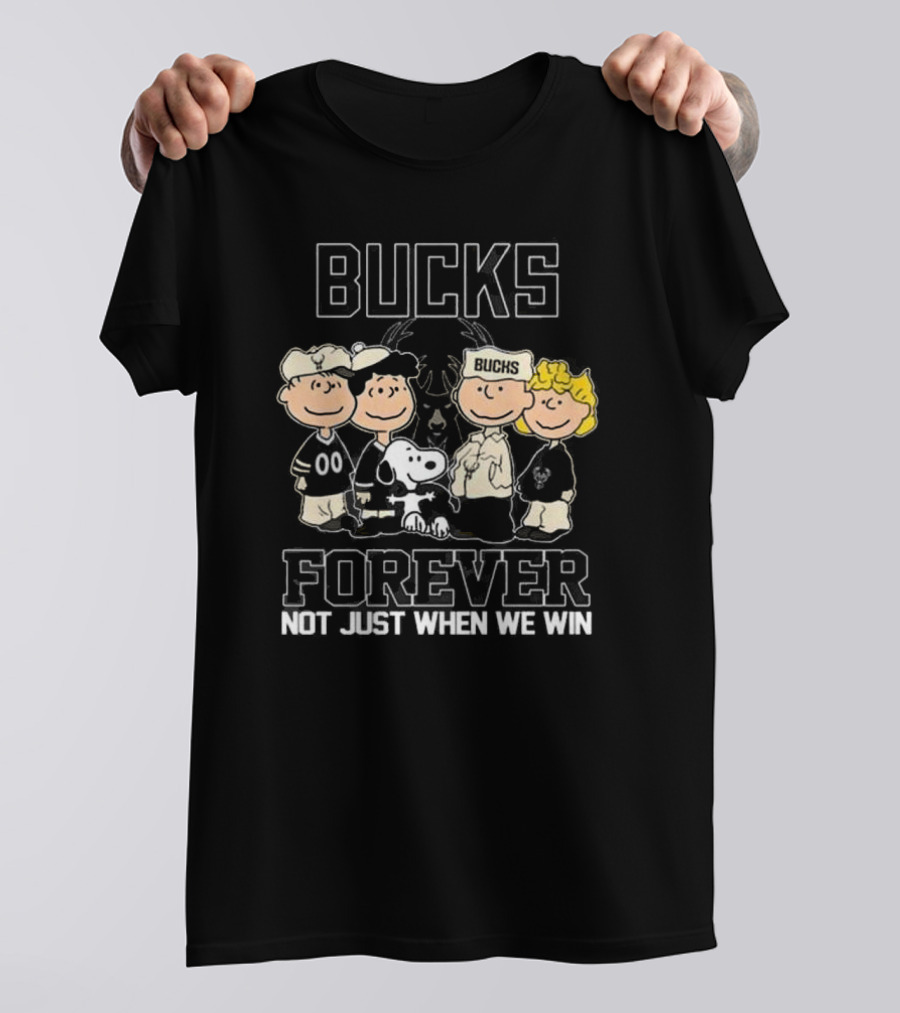 Milwaukee Bucks Snoopy And Friends Bucks Forever Not Just When We Win T-Shirt