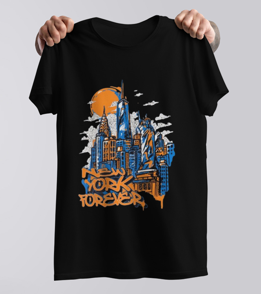 New York Knicks New York Forever Skyline T-Shirt