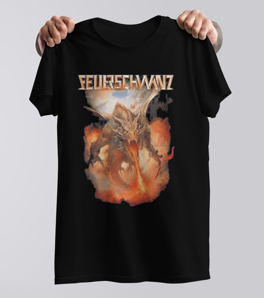 Feuerschwanz Drache Fire-Breathing Dragon Fantasy T-Shirt
