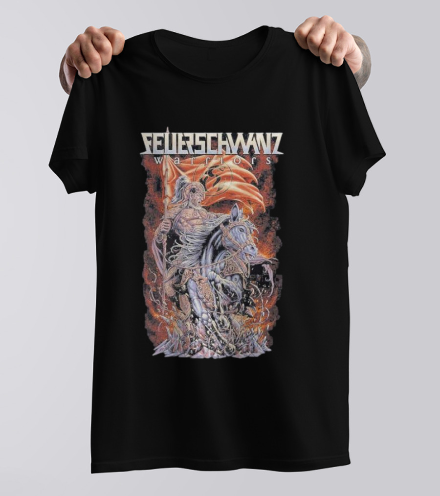 Feuerschwanz Warriors Rohirrim Knight On Horseback With Flag T-Shirt