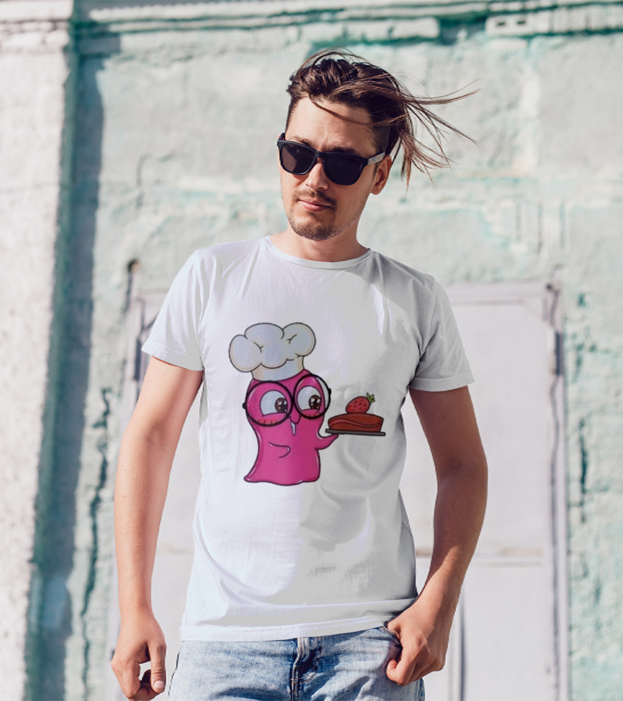 Slime Sam Chef With Cake And Strawberry T-Shirt