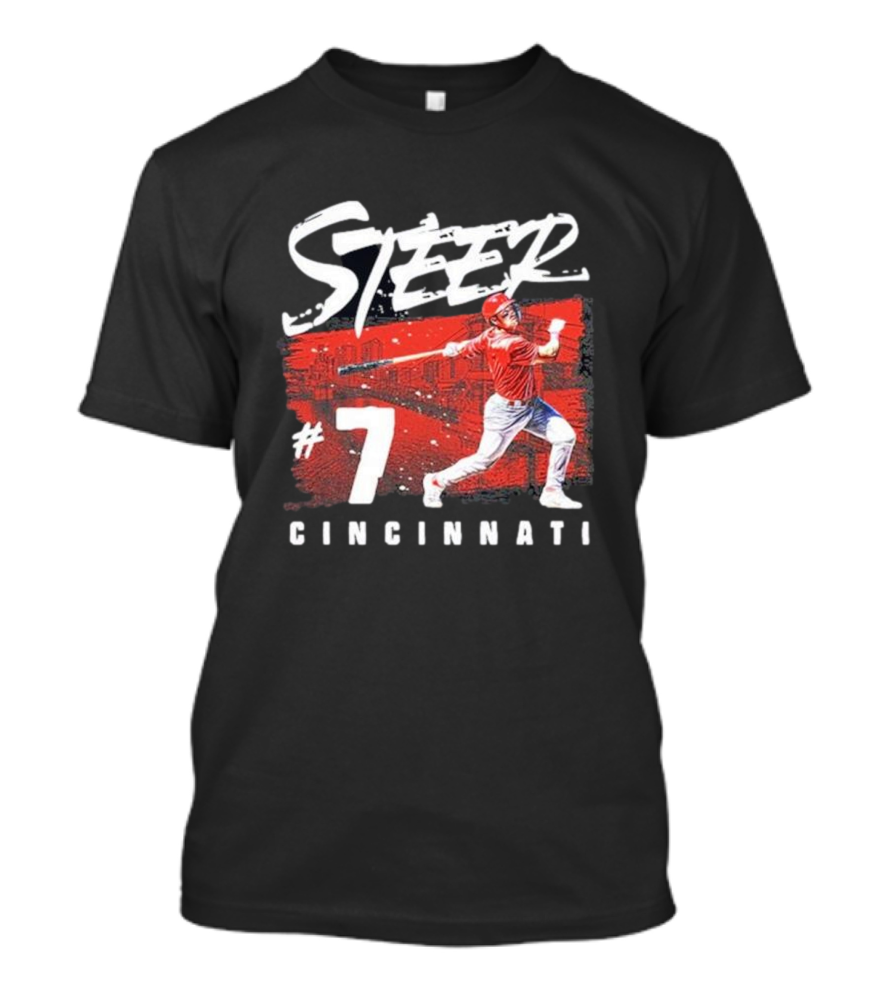 Steer Cincinnati #7 Relentless Spirit Grunge T-Shirt